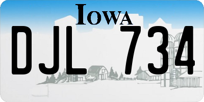 IA license plate DJL734