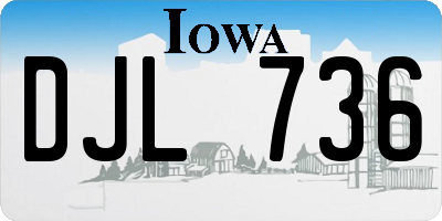 IA license plate DJL736
