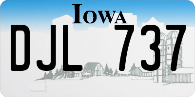 IA license plate DJL737