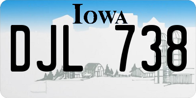IA license plate DJL738