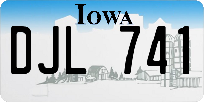 IA license plate DJL741