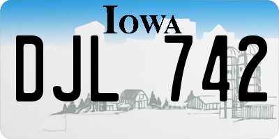 IA license plate DJL742