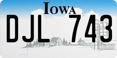 IA license plate DJL743