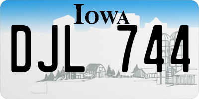 IA license plate DJL744