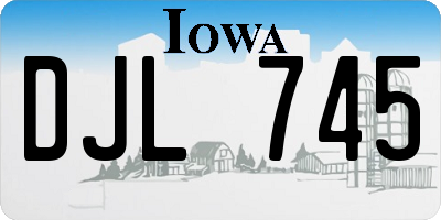 IA license plate DJL745