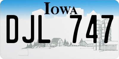 IA license plate DJL747