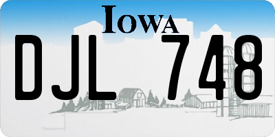 IA license plate DJL748