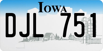 IA license plate DJL751