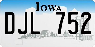IA license plate DJL752
