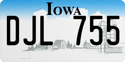 IA license plate DJL755