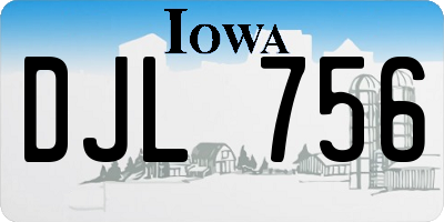 IA license plate DJL756