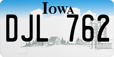 IA license plate DJL762