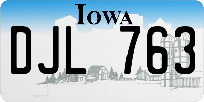 IA license plate DJL763
