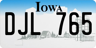 IA license plate DJL765