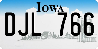 IA license plate DJL766