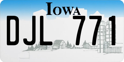 IA license plate DJL771