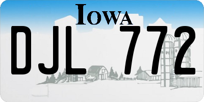 IA license plate DJL772