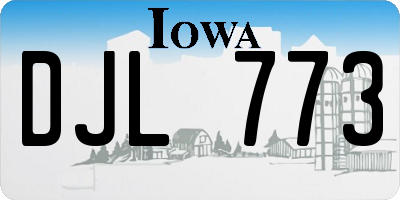 IA license plate DJL773