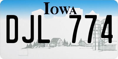 IA license plate DJL774