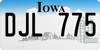 IA license plate DJL775