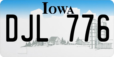 IA license plate DJL776