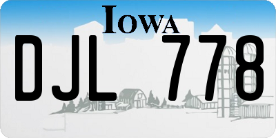 IA license plate DJL778