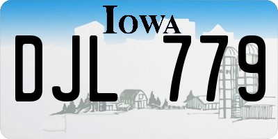 IA license plate DJL779