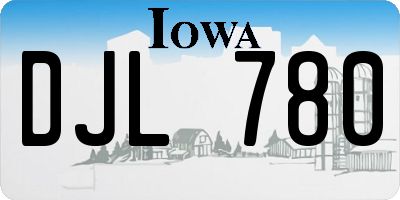 IA license plate DJL780