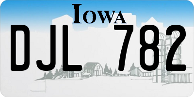 IA license plate DJL782