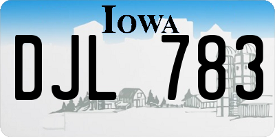 IA license plate DJL783