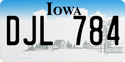 IA license plate DJL784