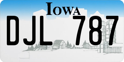 IA license plate DJL787