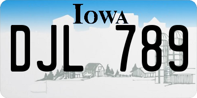 IA license plate DJL789