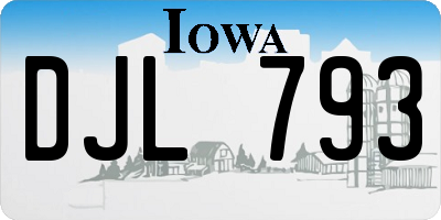 IA license plate DJL793