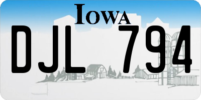 IA license plate DJL794