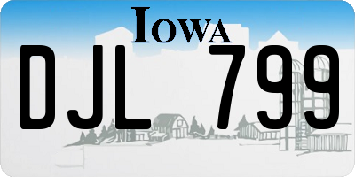 IA license plate DJL799