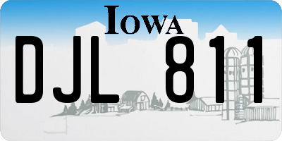 IA license plate DJL811