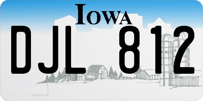 IA license plate DJL812