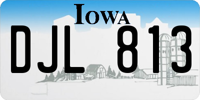 IA license plate DJL813