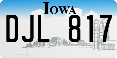 IA license plate DJL817