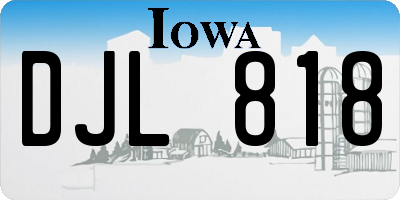 IA license plate DJL818