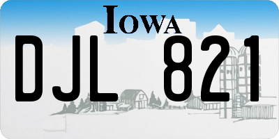 IA license plate DJL821