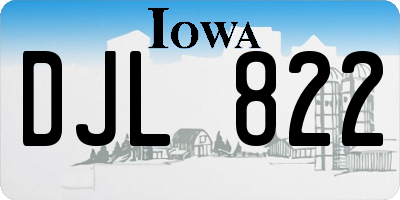 IA license plate DJL822