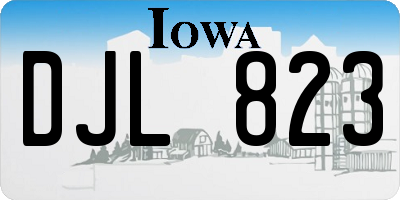 IA license plate DJL823