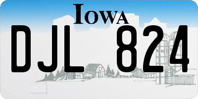 IA license plate DJL824