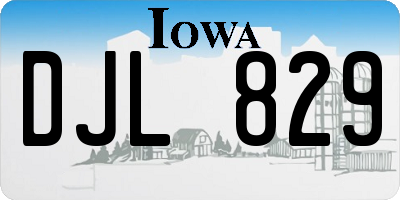 IA license plate DJL829