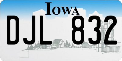 IA license plate DJL832