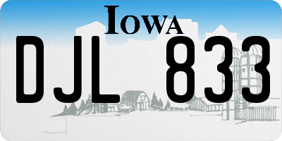 IA license plate DJL833