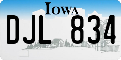 IA license plate DJL834