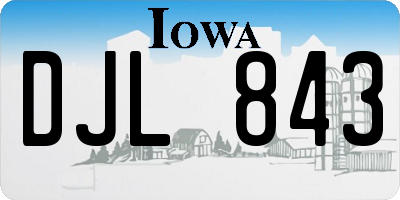 IA license plate DJL843